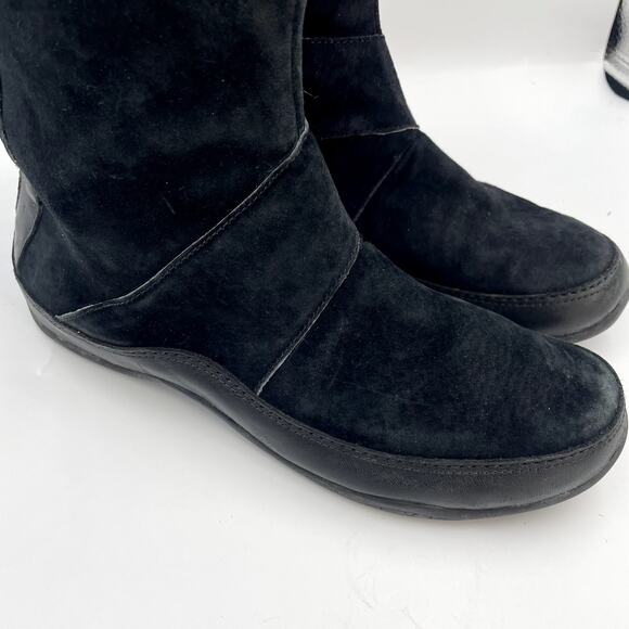 North Face Janey Black Suede Waterproof Women Snow Winter Boots Primaloft 7.5 - Picture 4 of 9